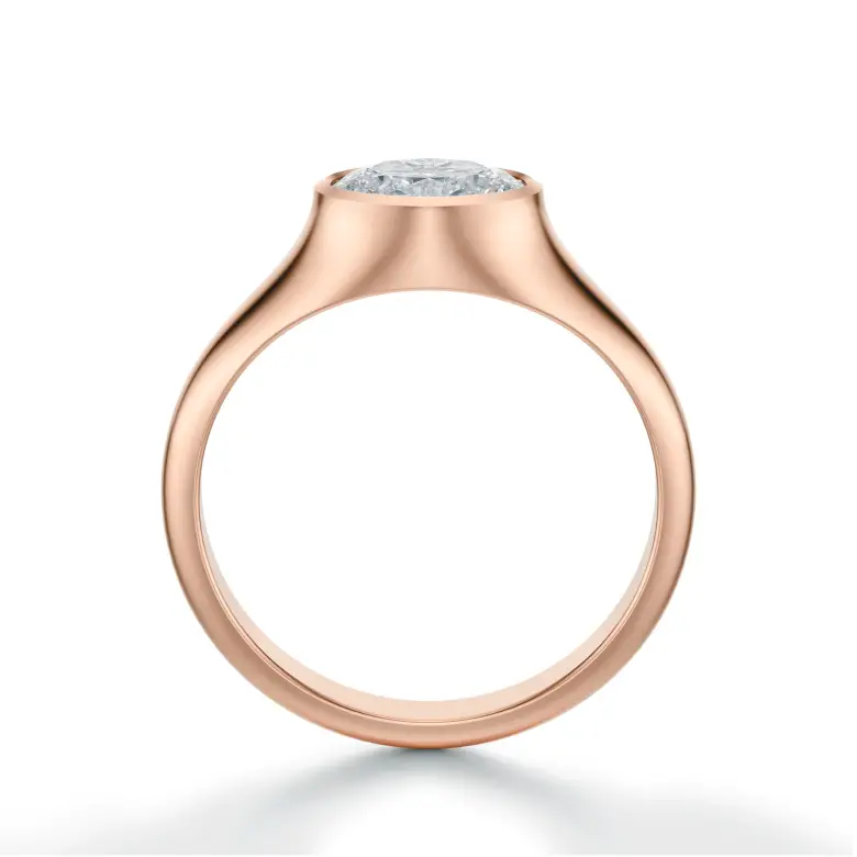 Pierścionek z owalnym diamentem różowe złoto SBPZ_074